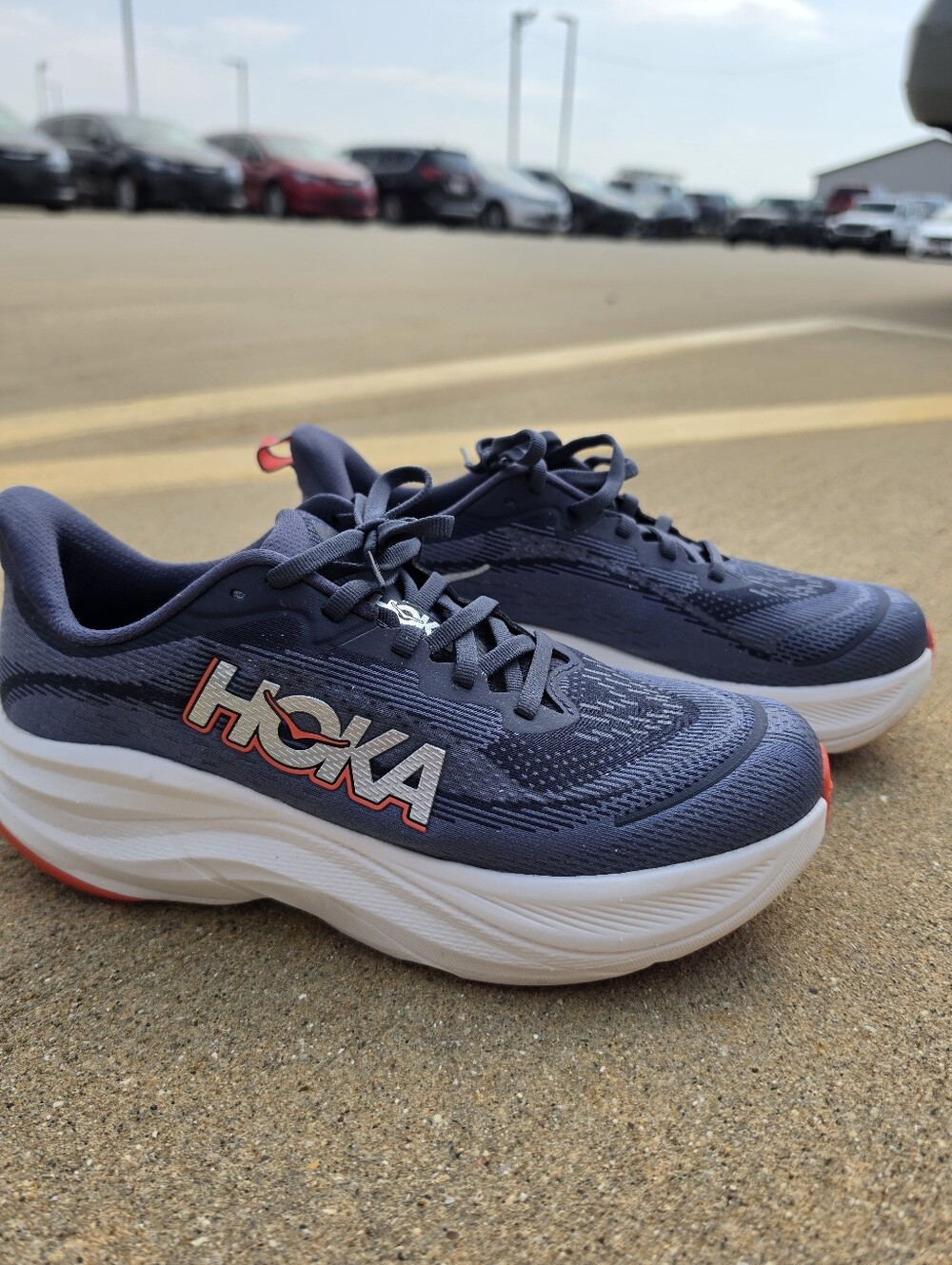 Hoka One One Skyflow Women's Running Shoes Navy Coral Size 9B